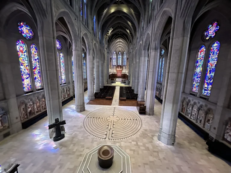 Inside Grace Cathedral in San Francisco on an Insider's tour behind the scenes and above the labyrinth