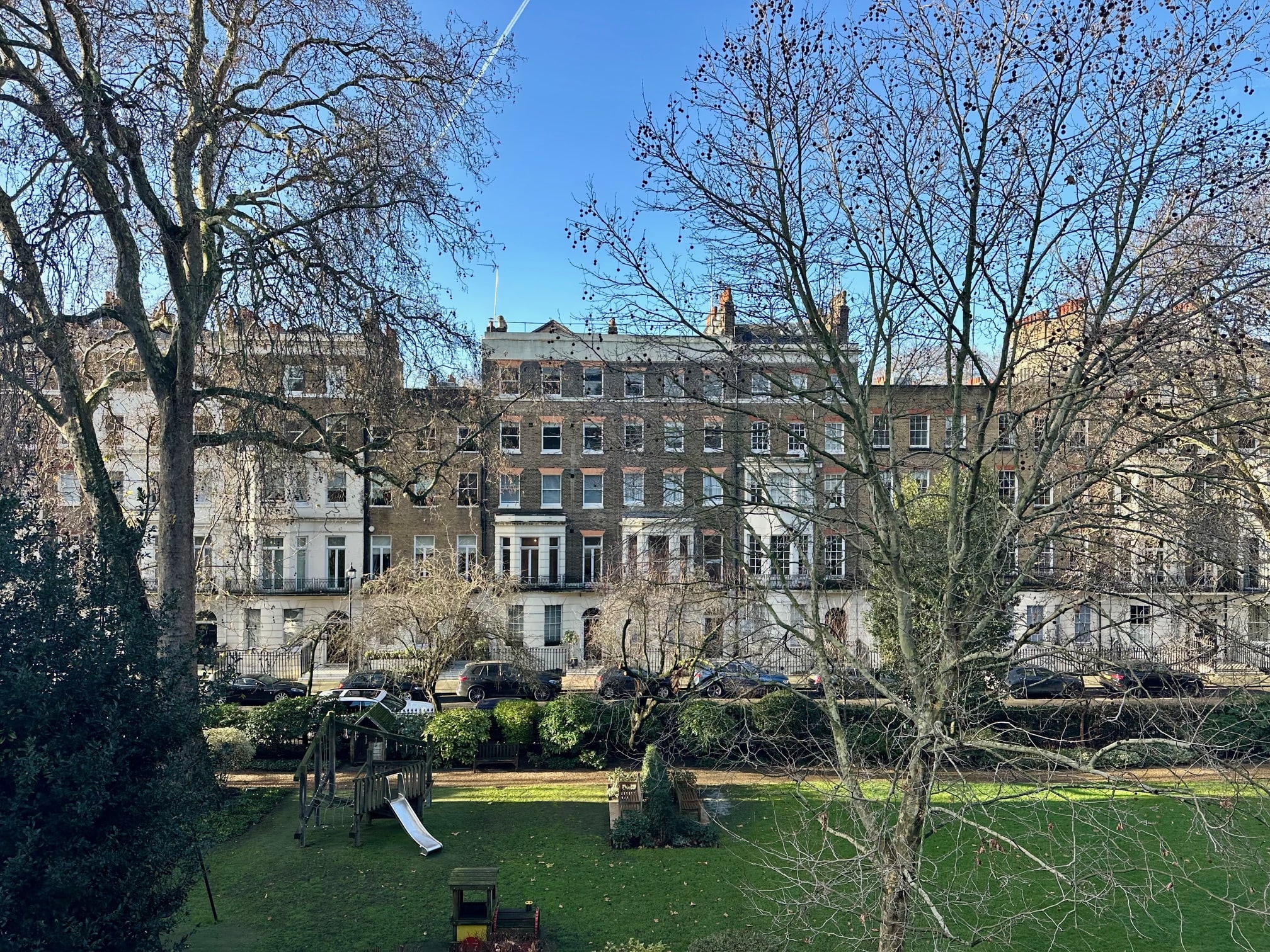 Montagu Square, a private garden for residents of the surrounding park