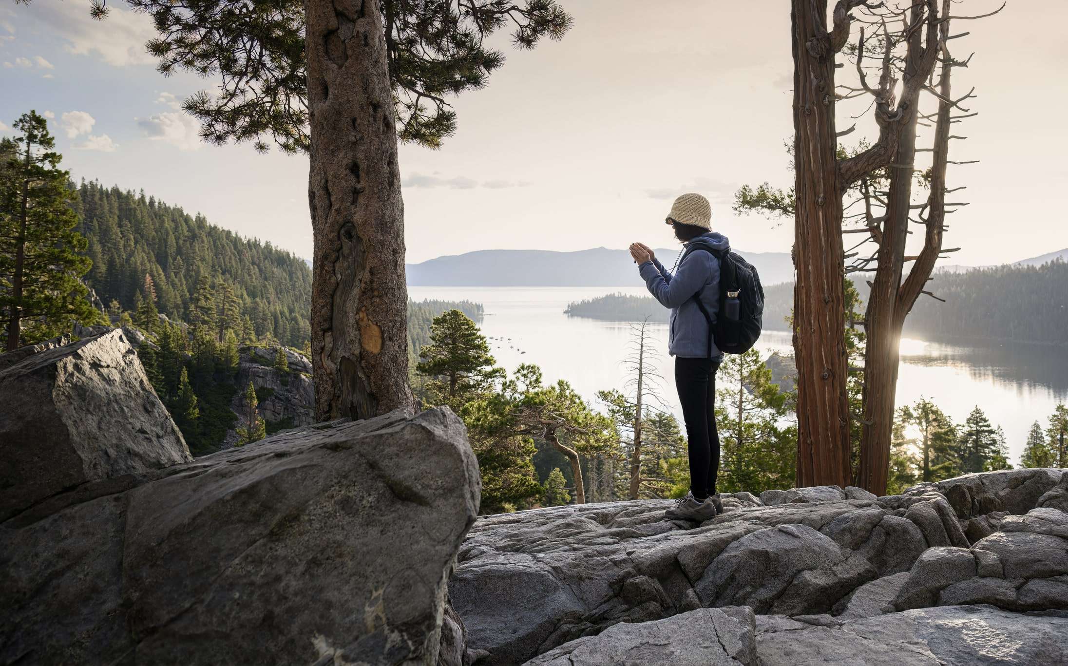 Hiking in Lake Tahoe at Emerald Bay 