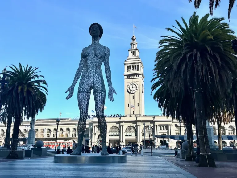 ferry building and large-scale public art in San Francisco