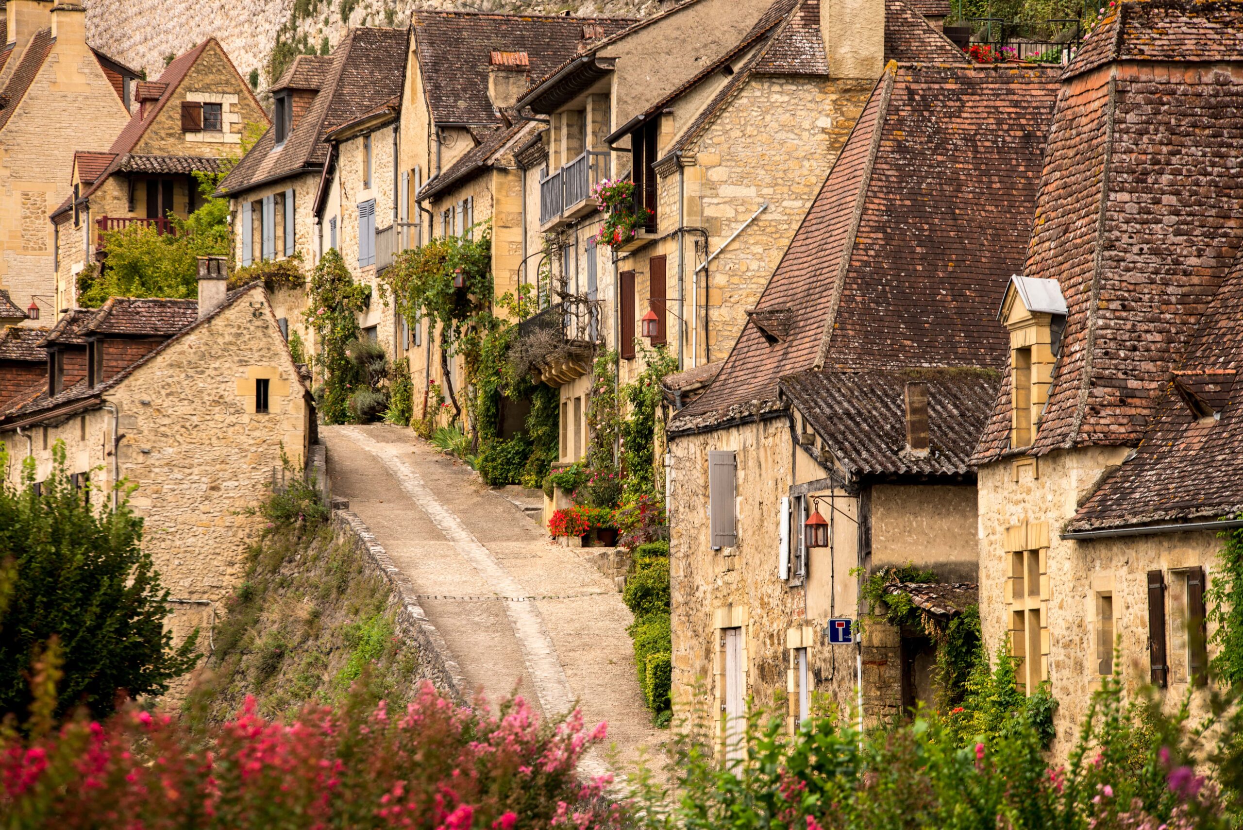 A street in the village of Beynac, France