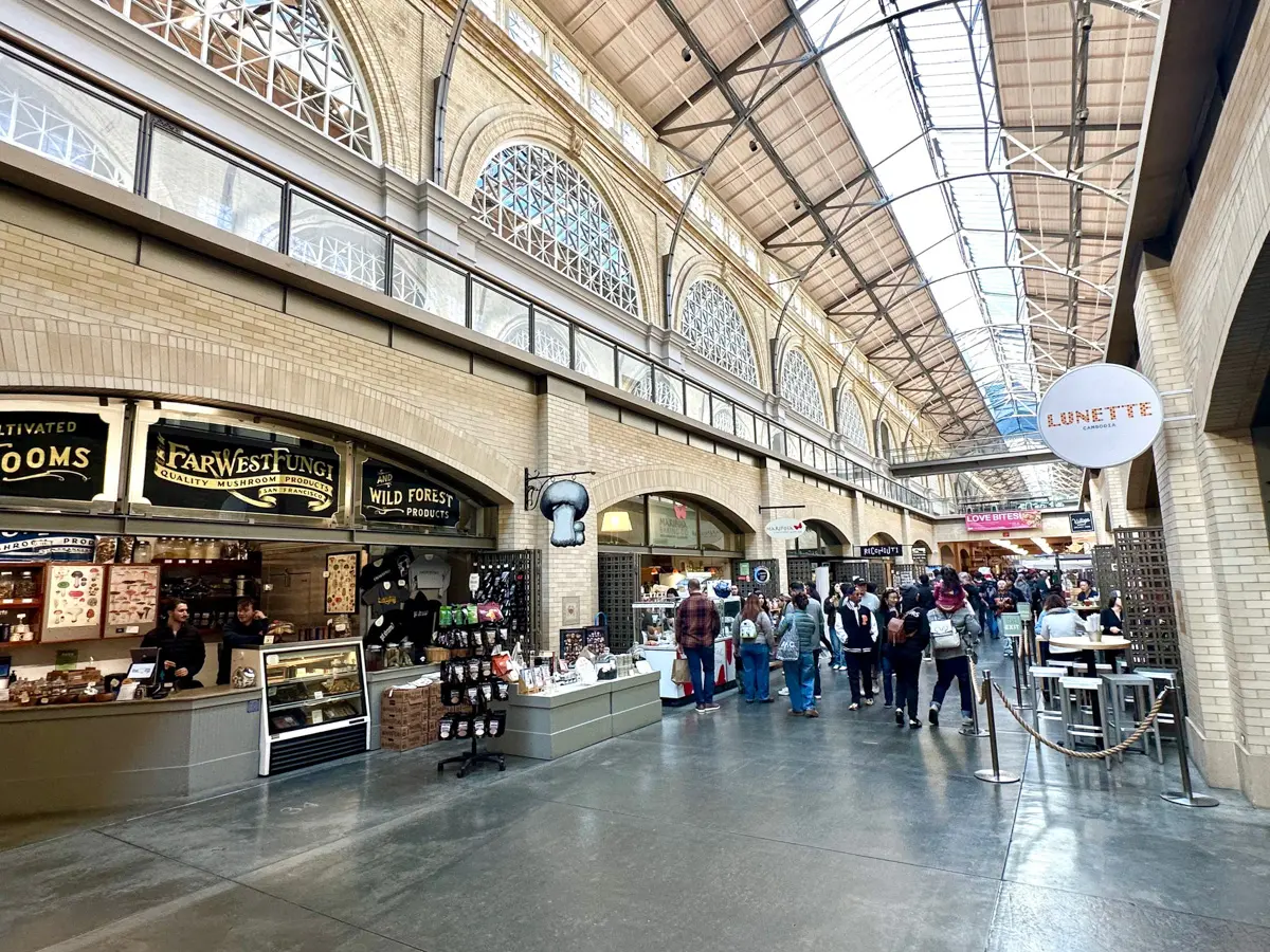 ferry building hall with soaring ceilings