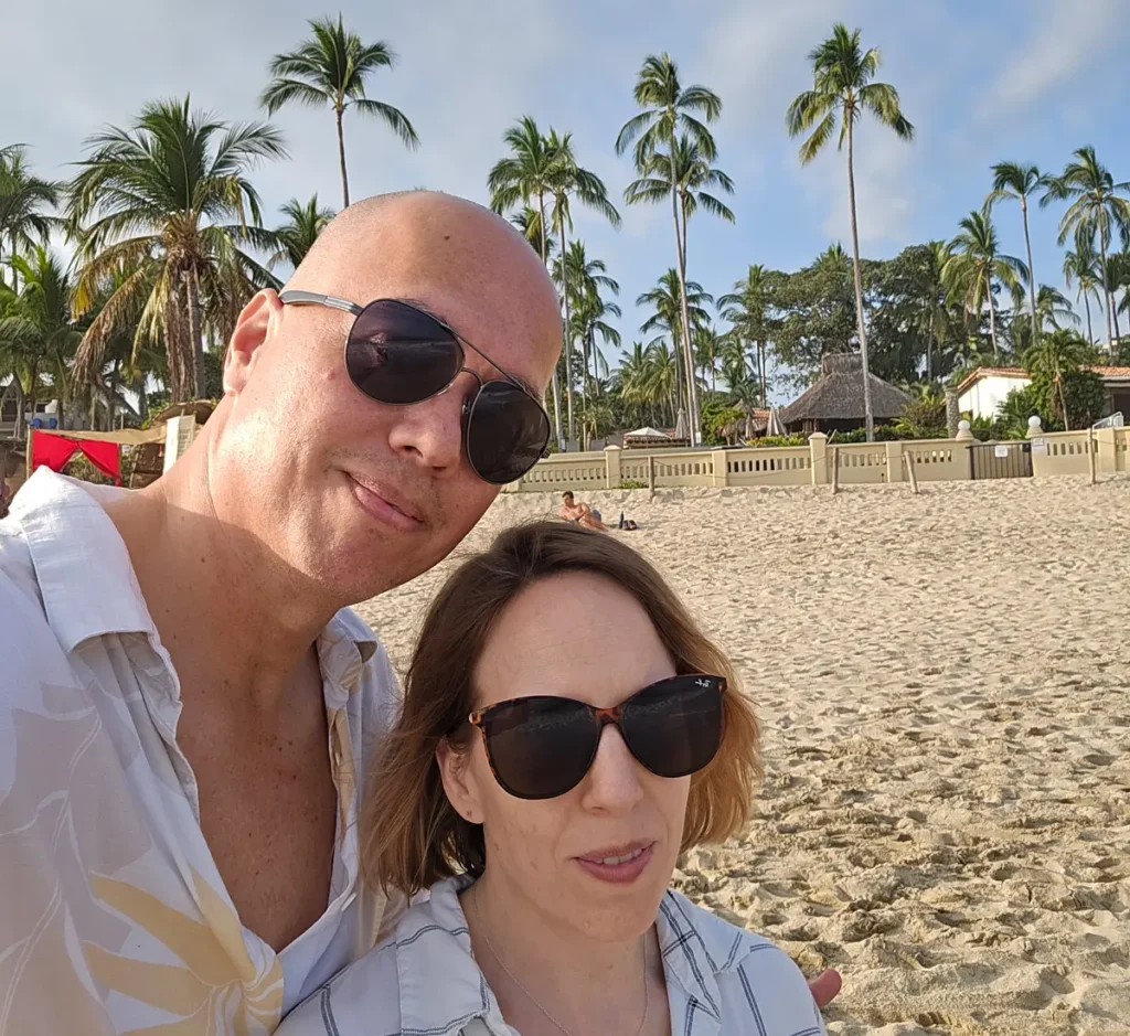 couple on the beach in puerto vallarta