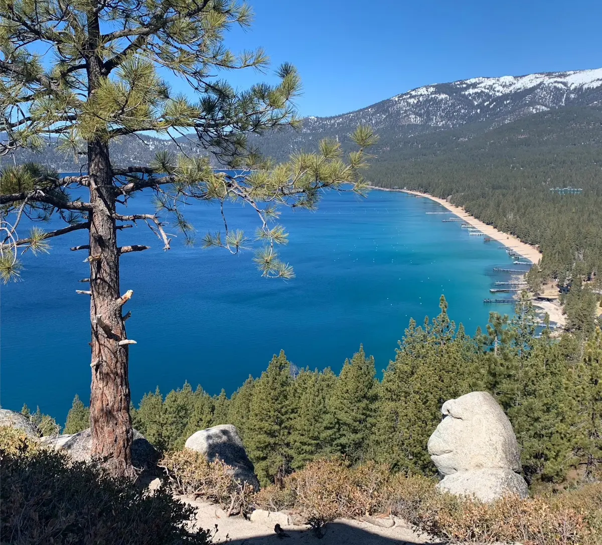 monkey rock hike above lake tahoe and a the rock that looks like a monkey