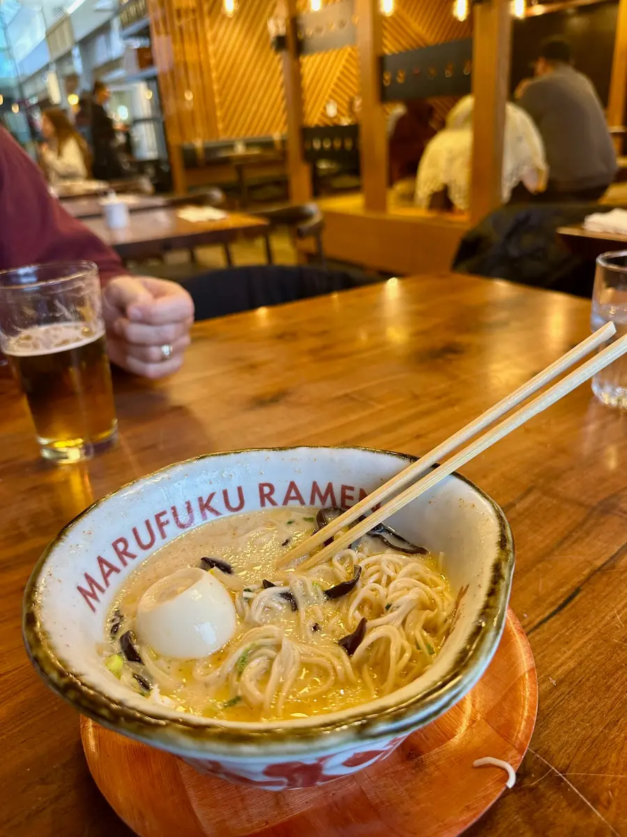 a bowel of ramen at marufuku in japantown san francisco