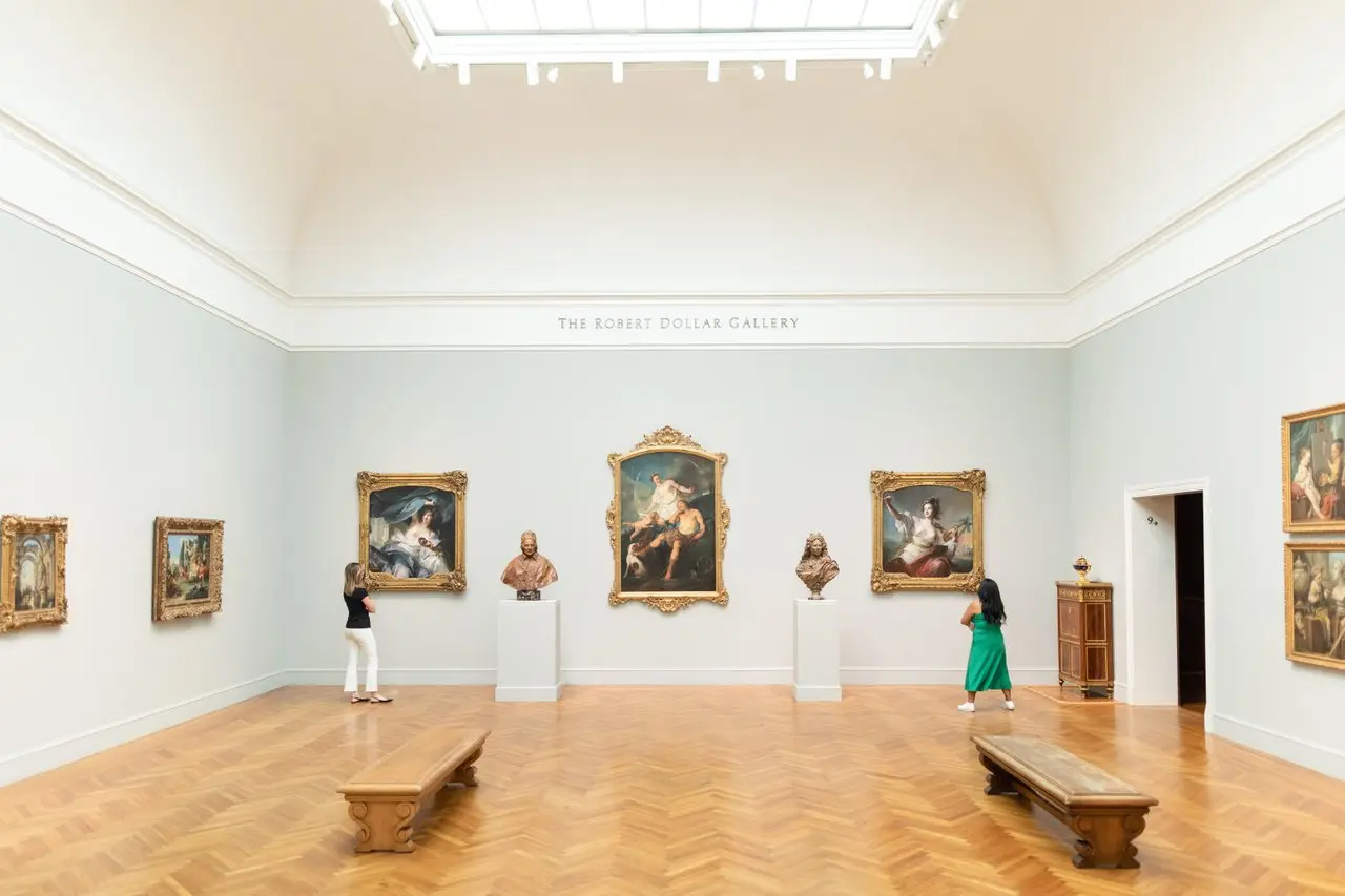 inside a gallery at the legion of honor