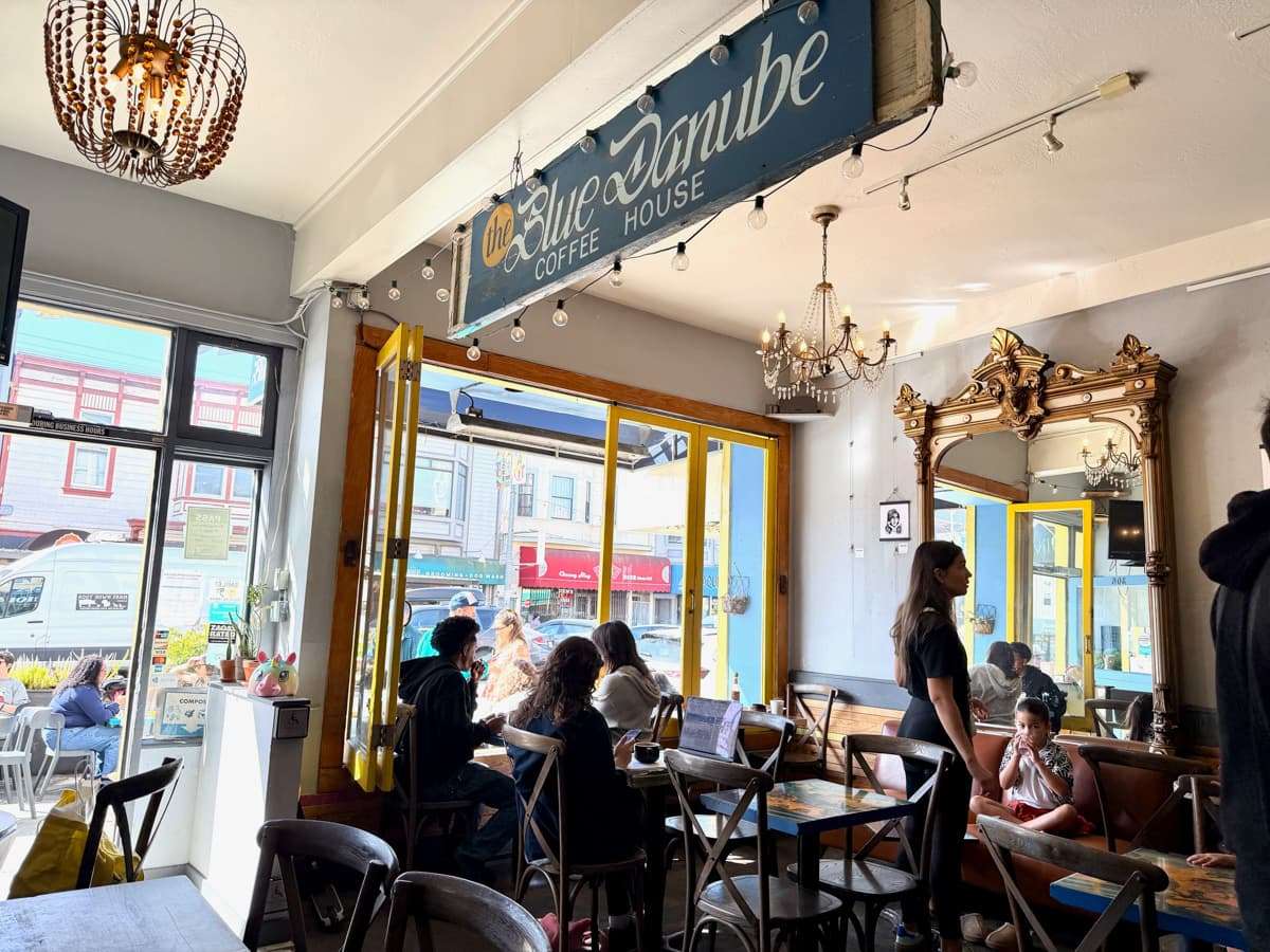 Blue Danube Coffeehouse on Clement Street in San Francisco