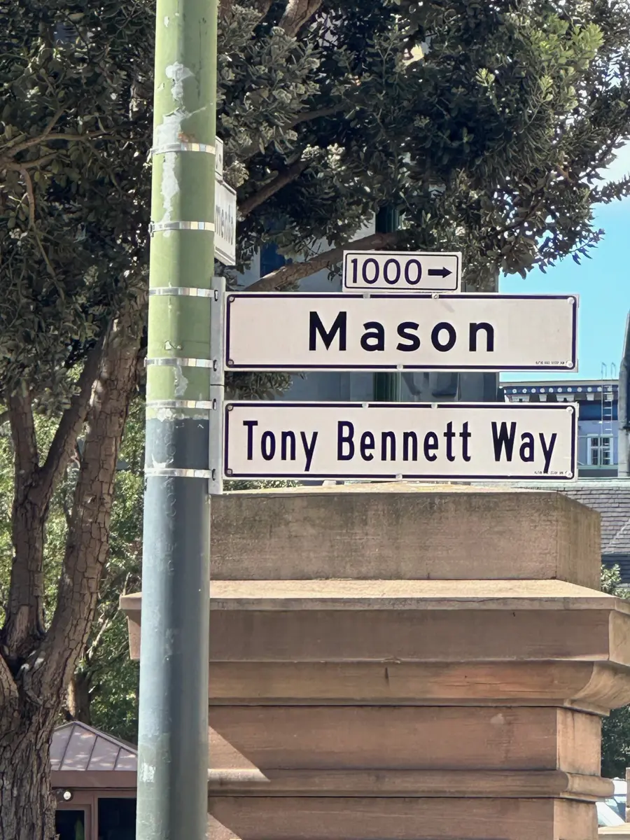 fairmont hotel is on tony bennett way