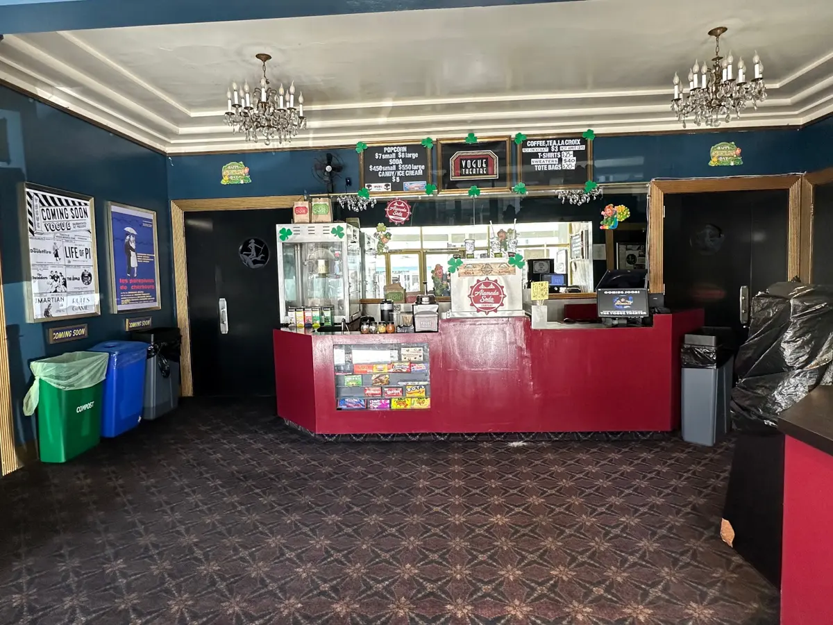 vogue theater concession stand 