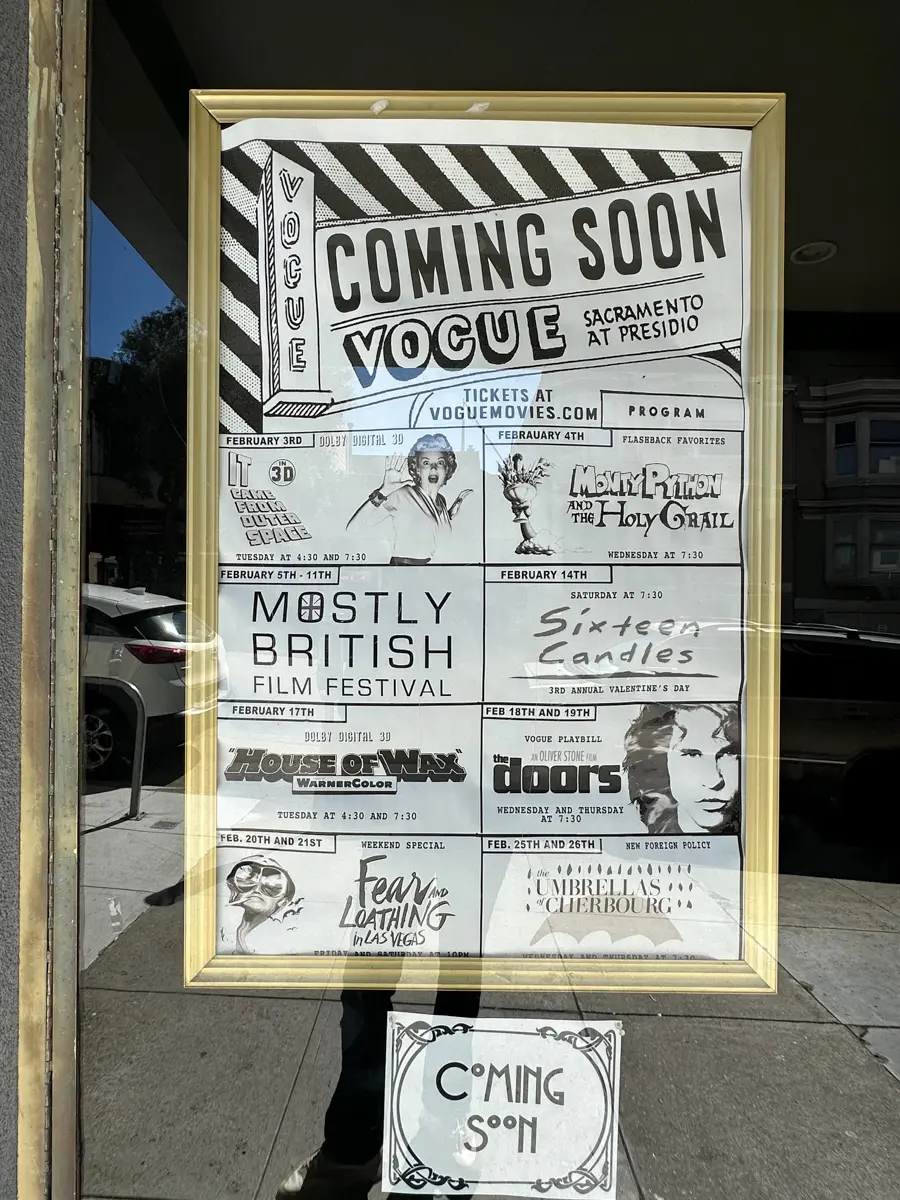 vogue theater poster sacramento street