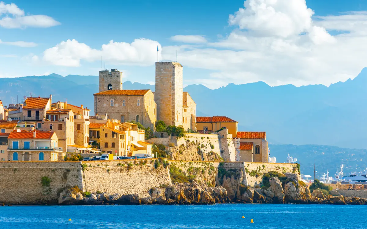antibes old down seen from the sea