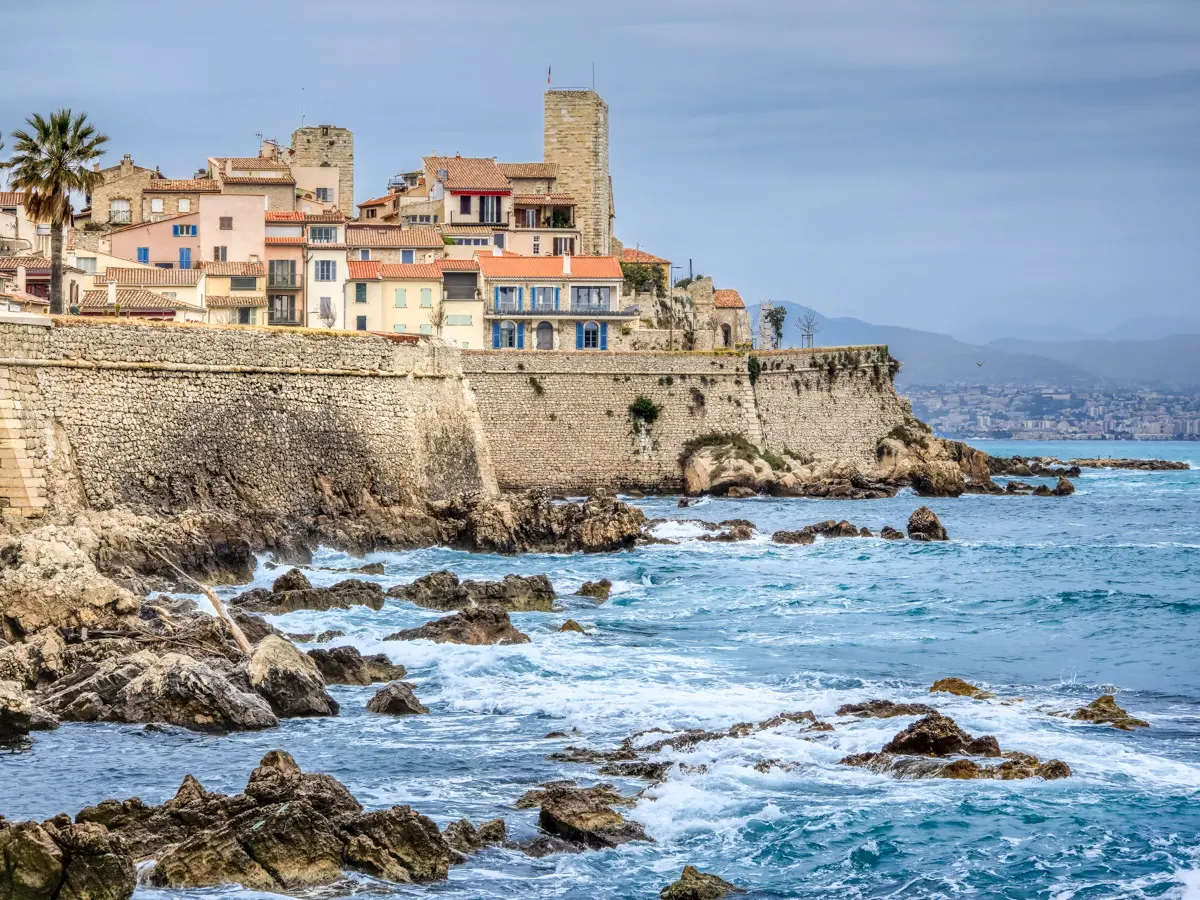 antibes and its old walls in winter