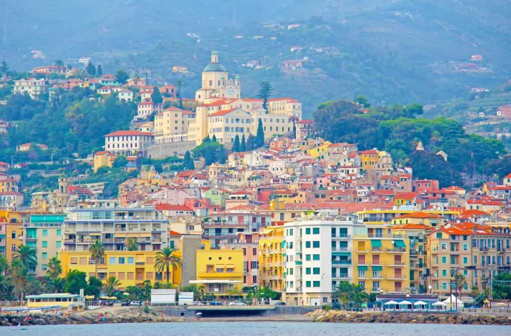 Sanremo, Italy as seen from the sea