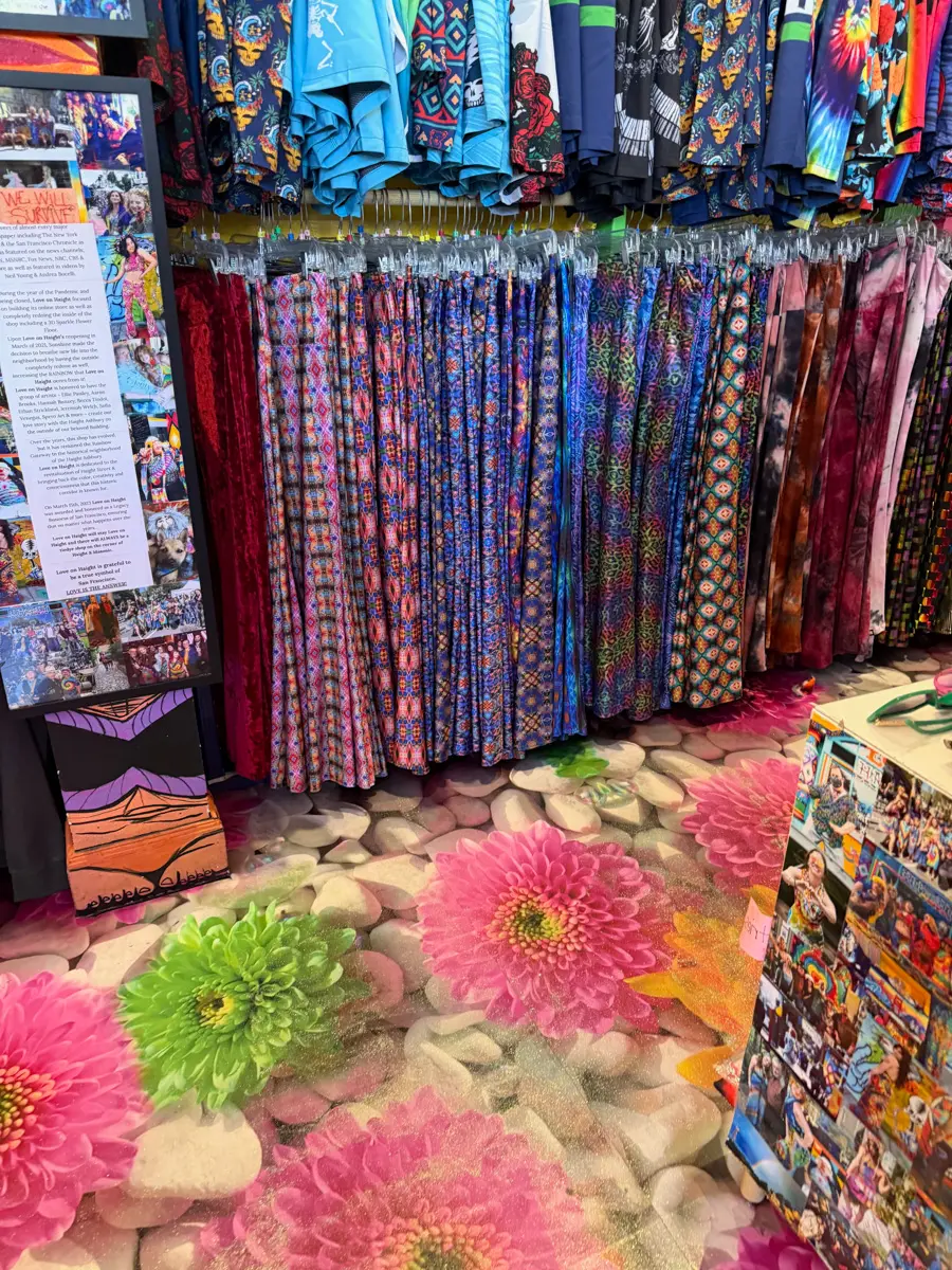 tie dye clothing on haight street in san francisco
