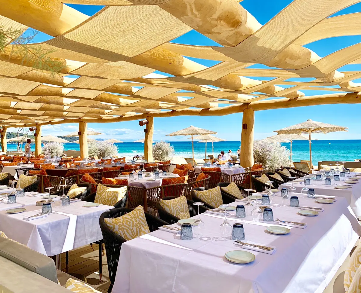 byblos beach club and restaurant in saint-tropez  french riviera in 