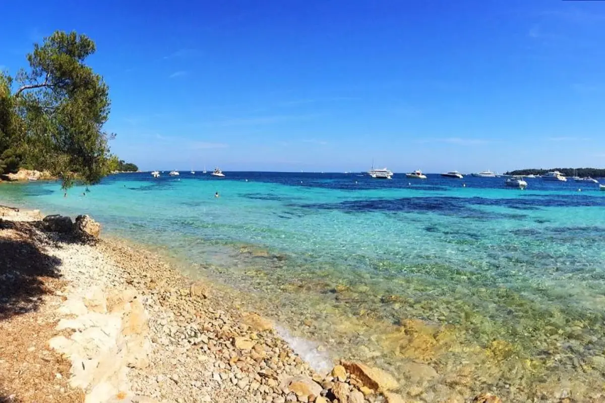 ile ste marguerite beach off the coast of cannes 