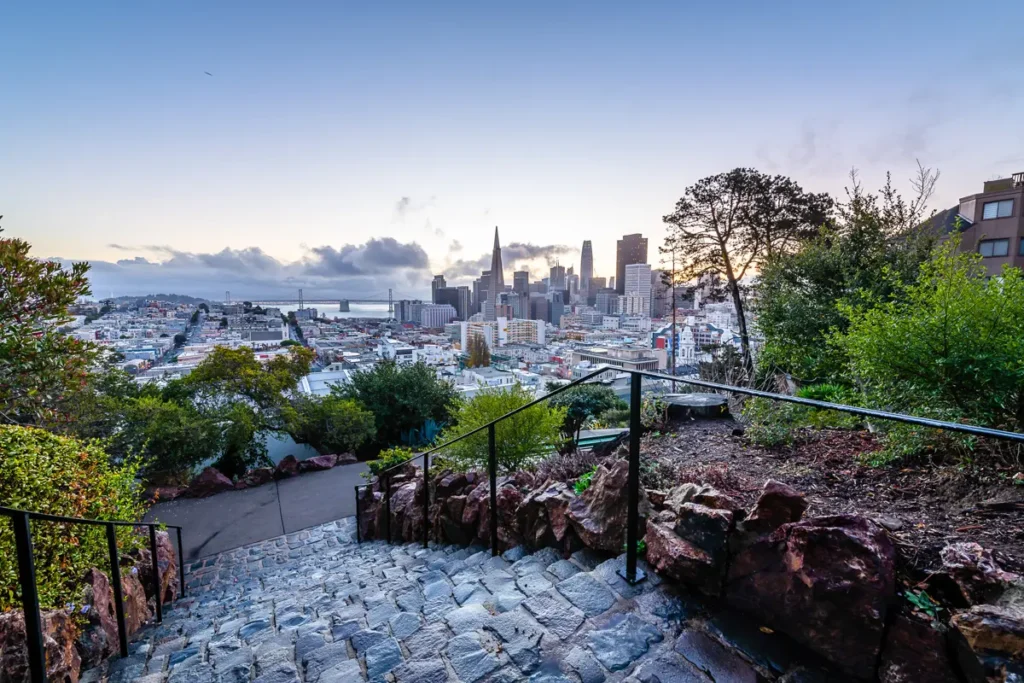 viewpoint from ina coolbrith park in san francisco