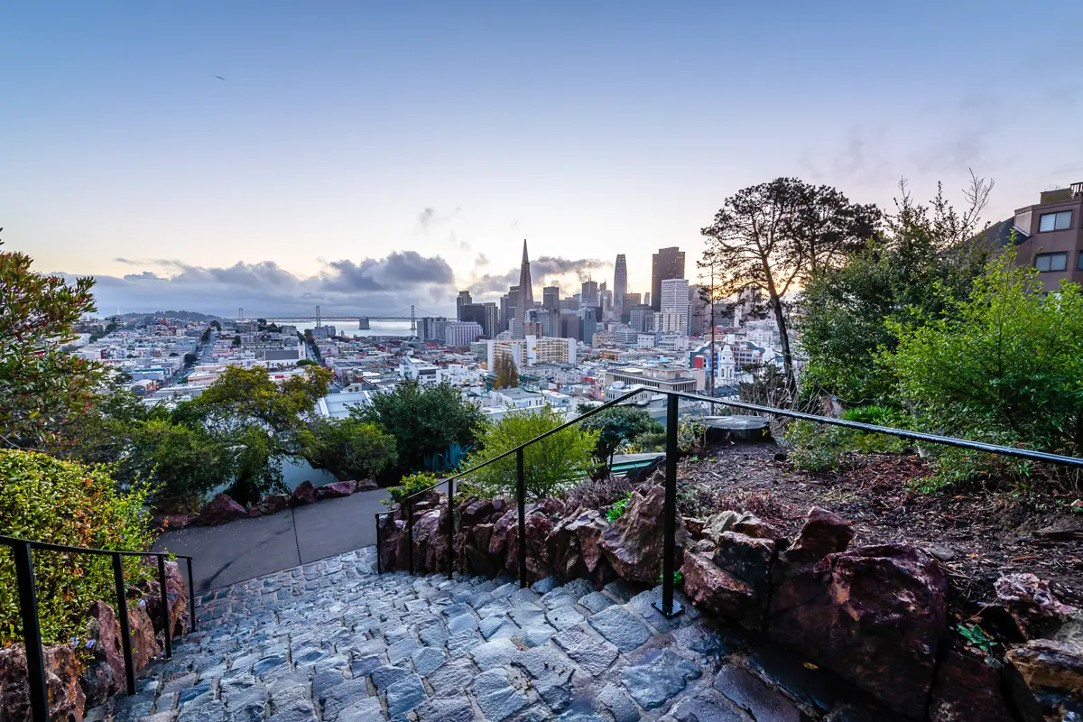 viewpoint from ina coolbrith park in san francisco