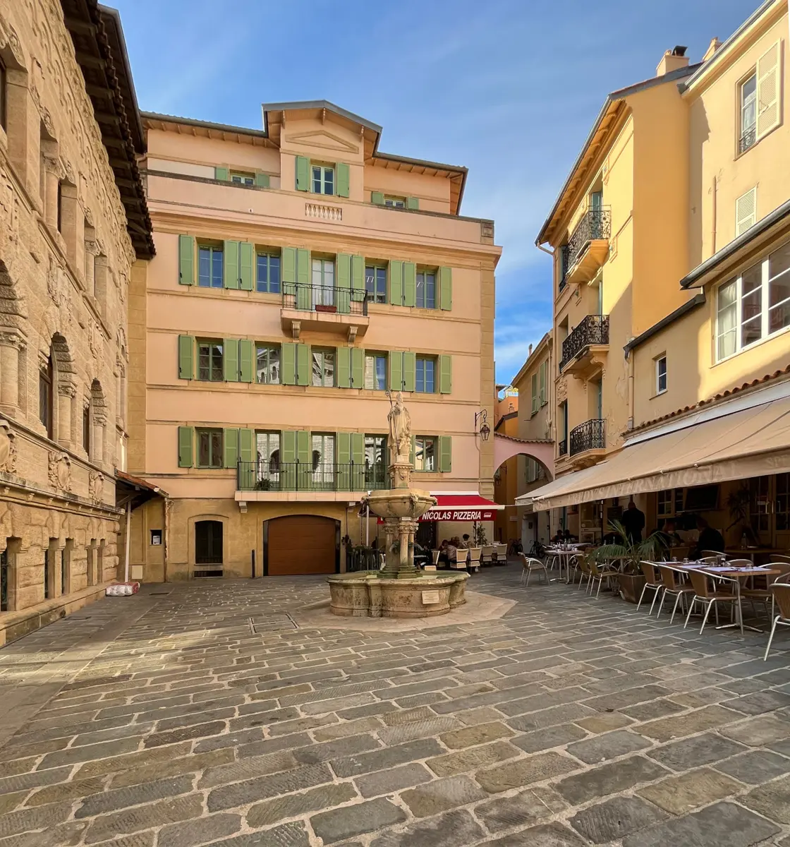 quiet square in the monaco-ville nieghborhood of monaco