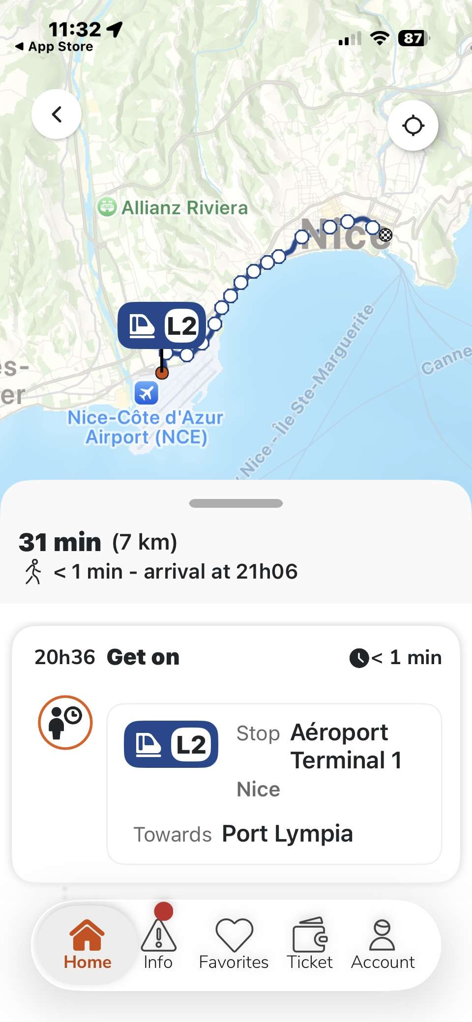 lignes d'azur app screenshot