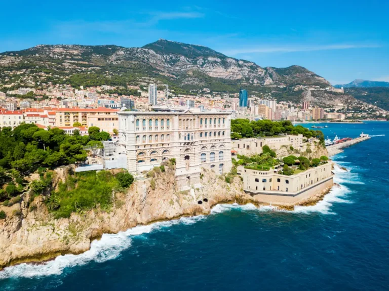 monaco oceanography museum on the cliff over looking the sea