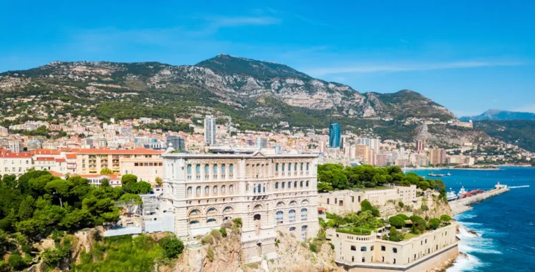 monaco oceanography museum on the cliff over looking the sea