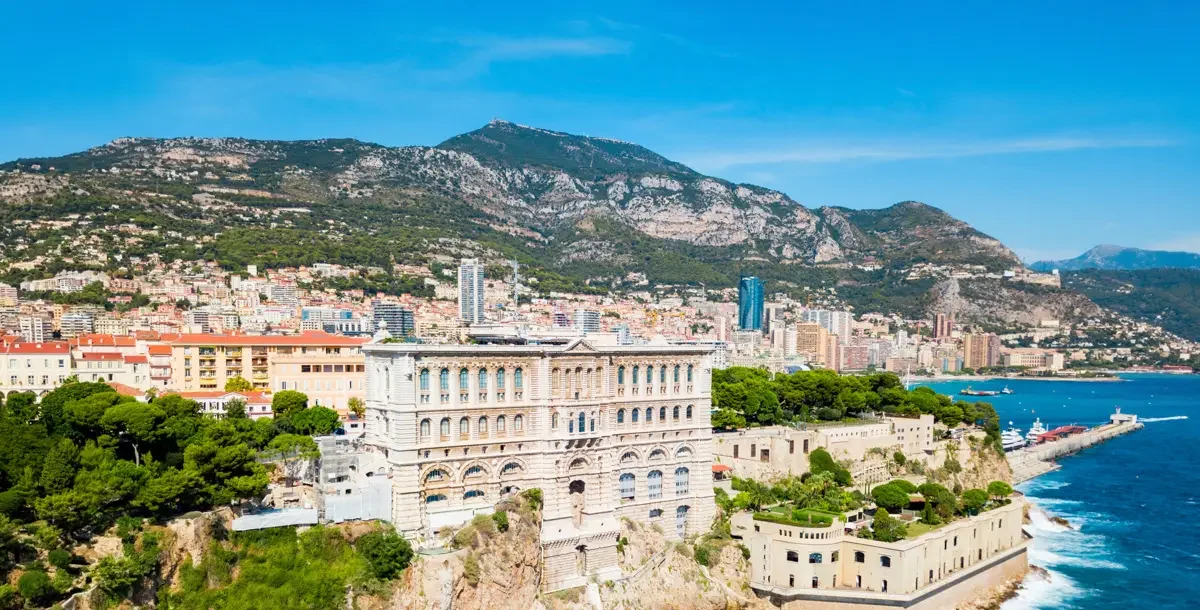 monaco oceanography museum on the cliff over looking the sea