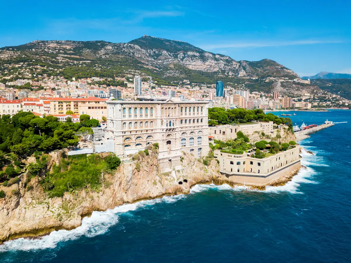 monaco oceanography museum on the cliff over looking the sea