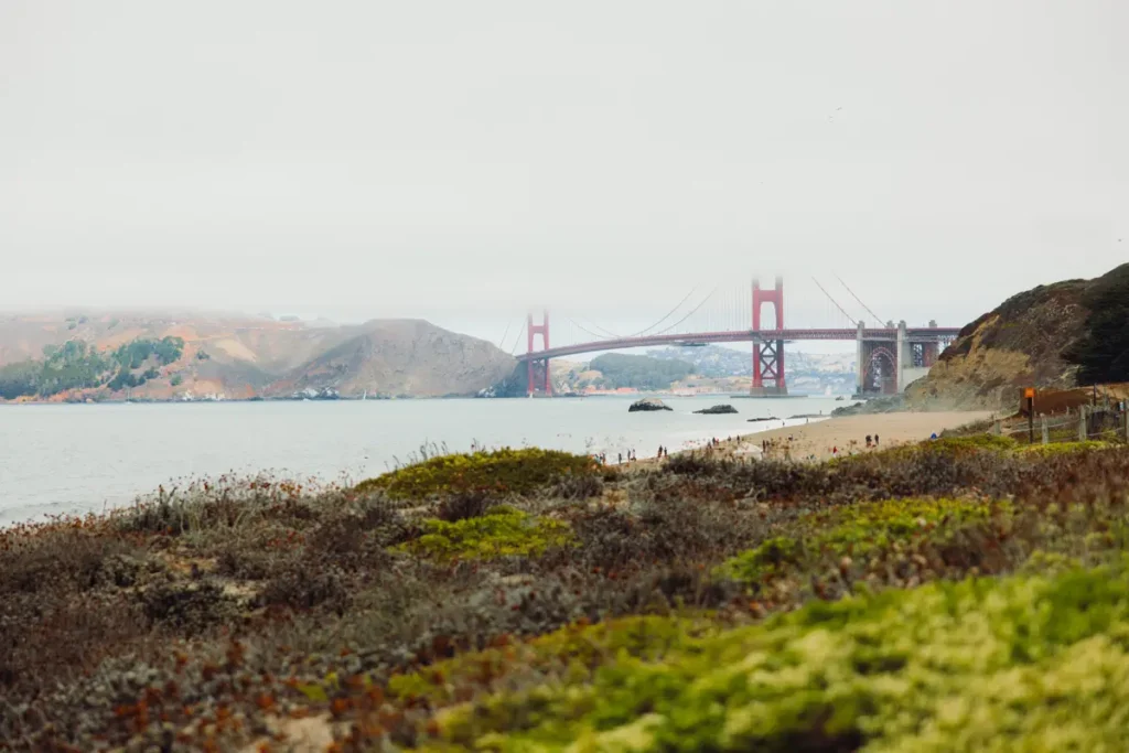 baker beach views of golden gate bridge, san francisco