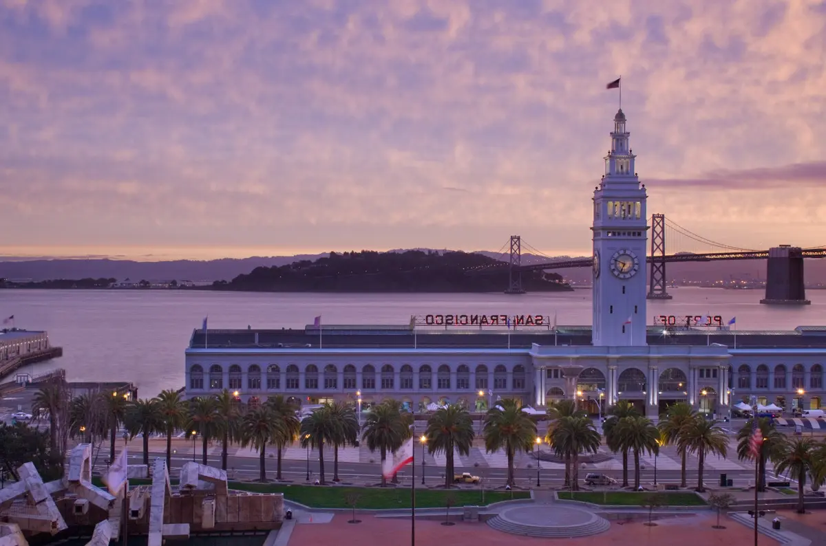 aerial view of ferry building