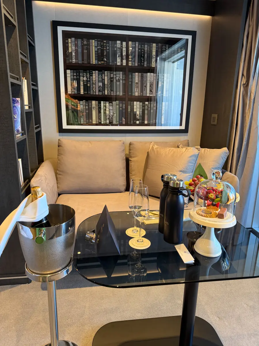 seating area in explora III cabin