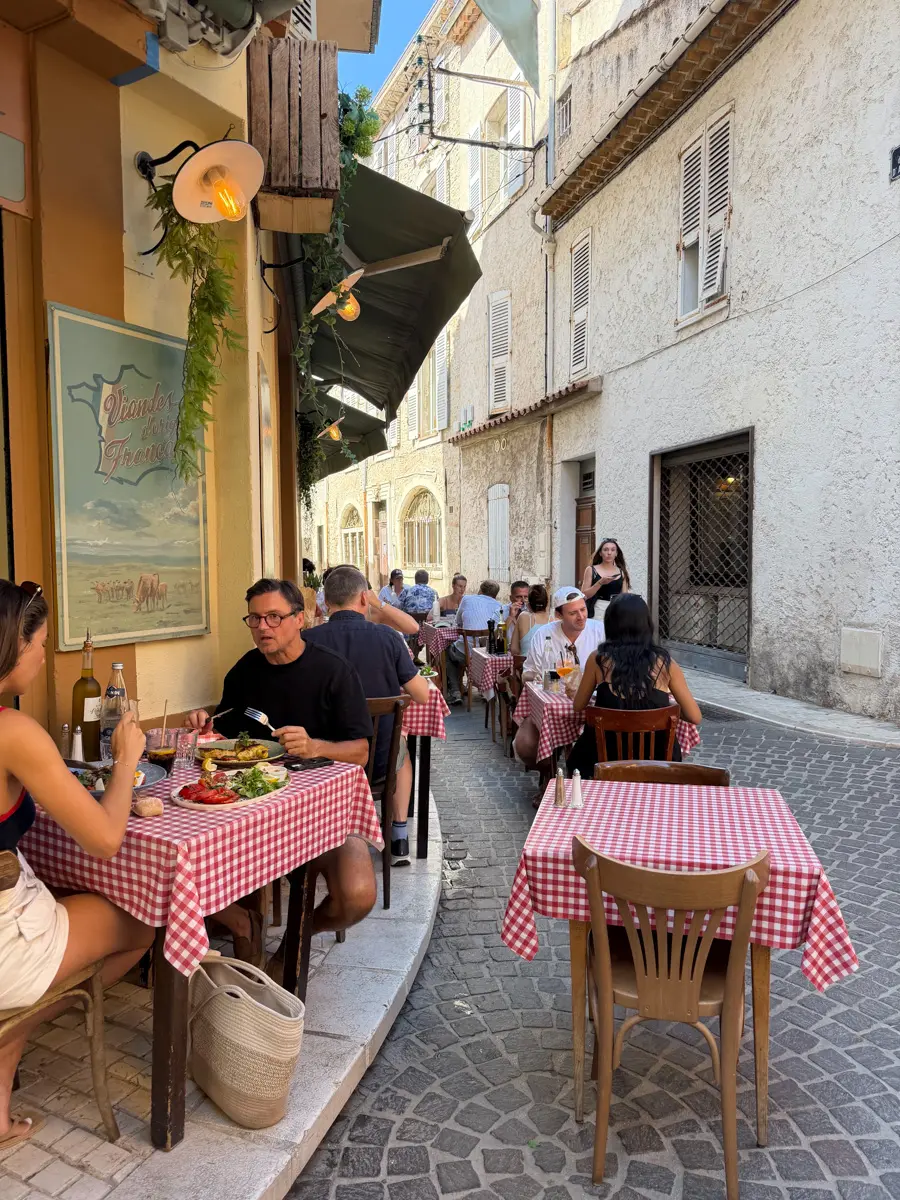 cafe tables in antibes