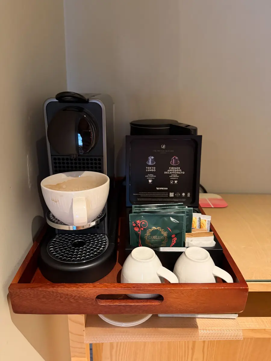 coffee machine in room at prince akatoki