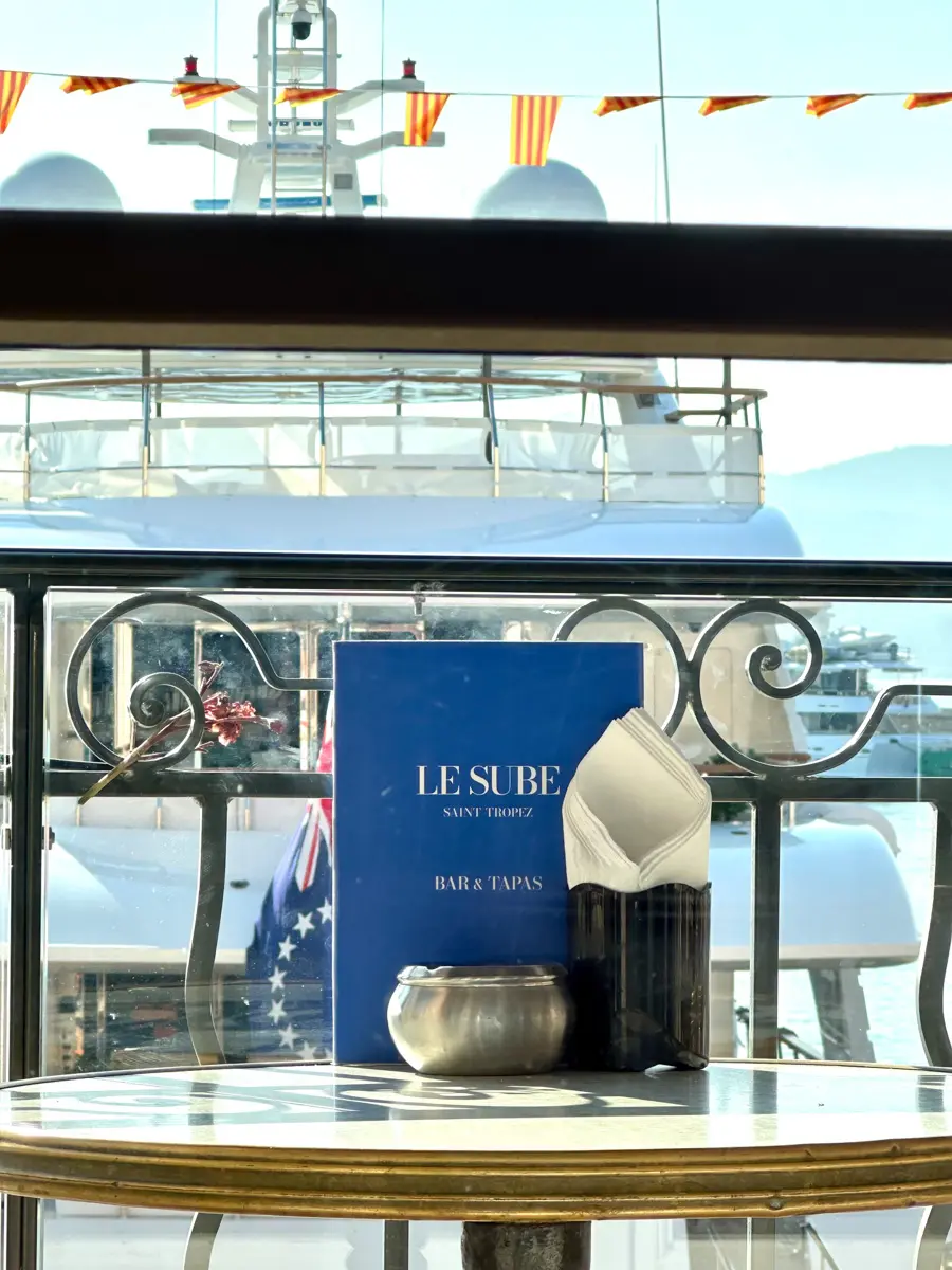 views from the balcony of le sube in saint tropez