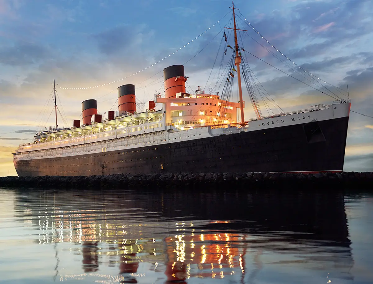 The Queen Mary ship in Long Beach, California